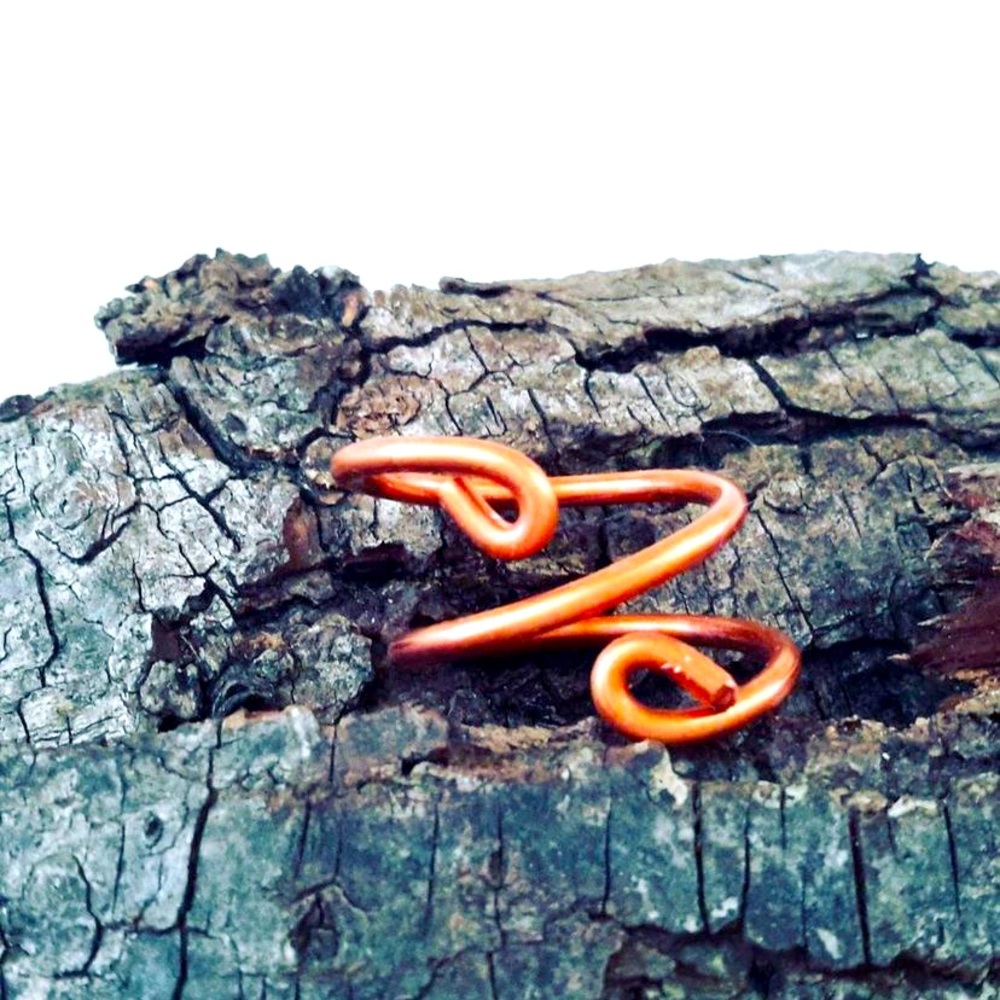 Yin yang solid copper ring